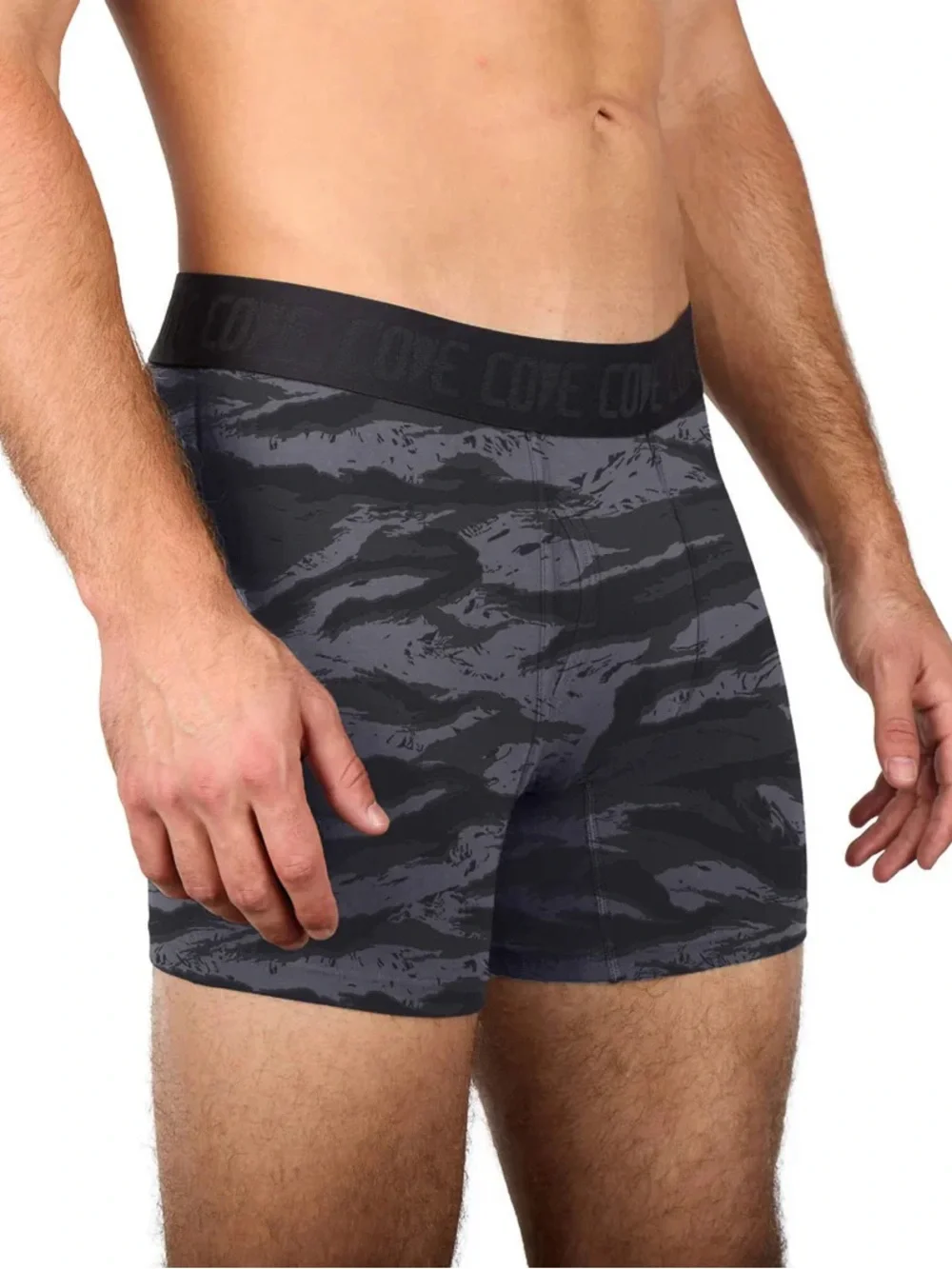 Cove Organic Cotton Boxers - Tiger Camo Black